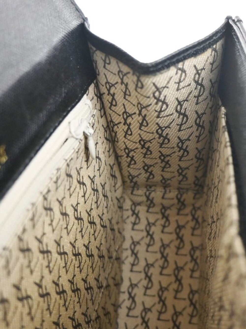 YVES SAINT LAURENT Logo Mini Crossbody Shoulder Bag Leather Black GHW 32YH926 - Picture 10 of 14